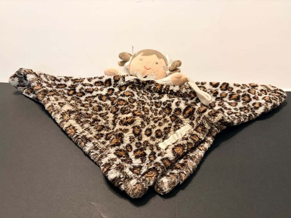 Blankets & Beyond Girl Doll Leopard Security Blanket Lovey